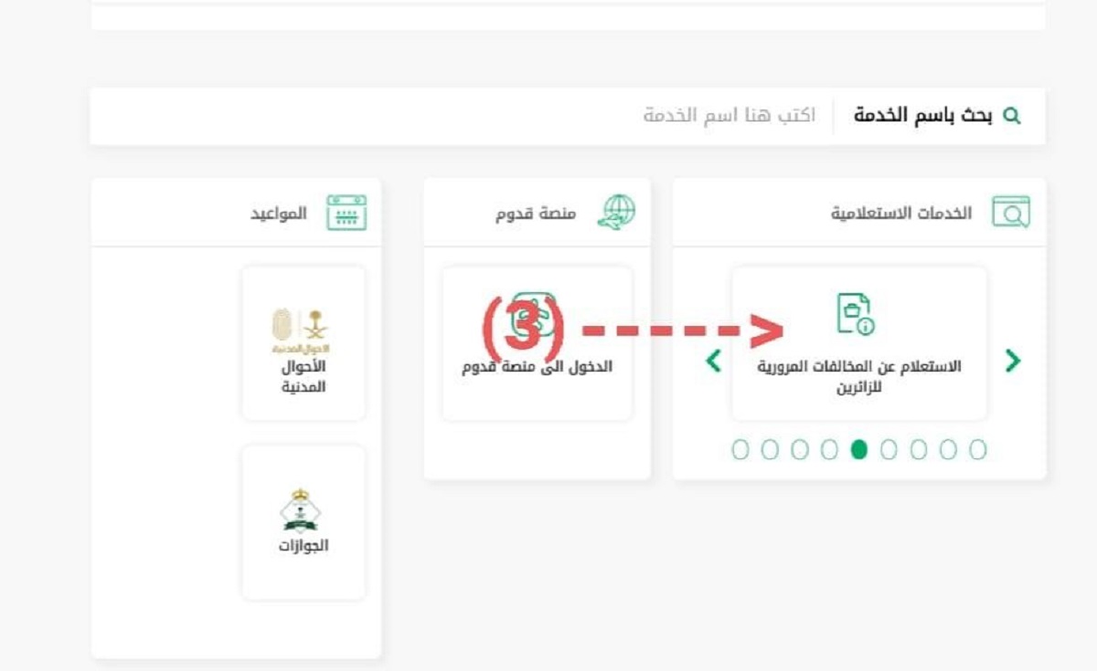  الاستعلام على مخالفات المرور ابشر في السعودية