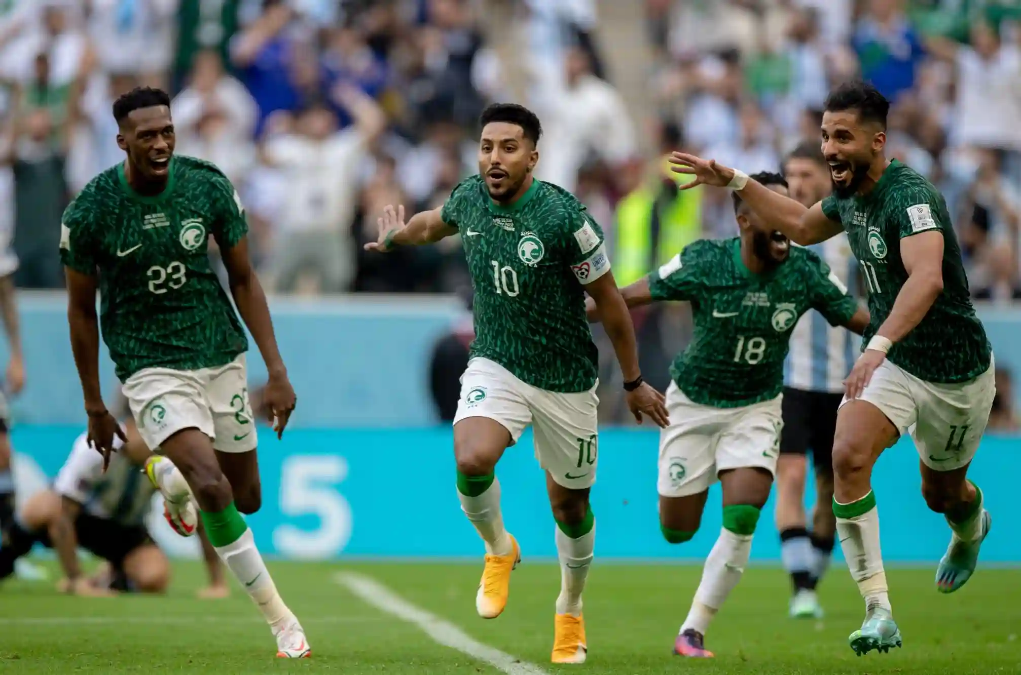 المنتخب السعودي حقق مفأجاة امام منتخب الارجنتين 